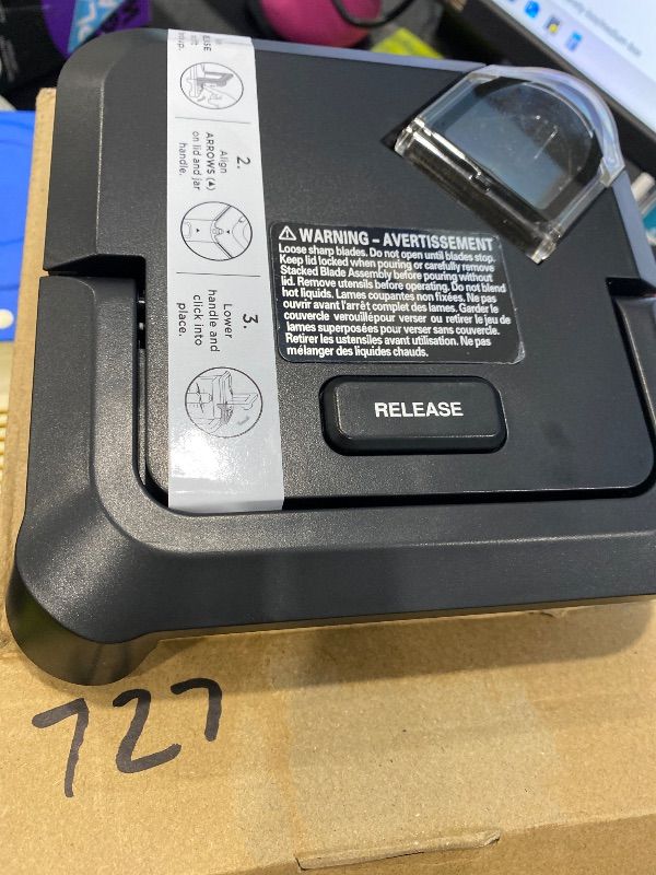 Photo 1 of **UNTESTED**
Blender Lid Replacement for Ninja 72 OZ Pitcher Locking Lid, Top Lid Cover Parts for BL642 BN701 BN751 BN801 BL610 DB751A CT610 Series,Compatible with NEW Model Pitcher with Rim Extension Only