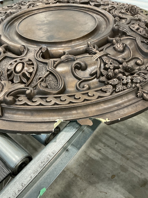 Photo 1 of ***MINOR DAMAGE*** Ekena Millwork CM32JARZS 32-3/4" x 2-1/2" Jackson Ceiling Medallion, Rubbed Bronze