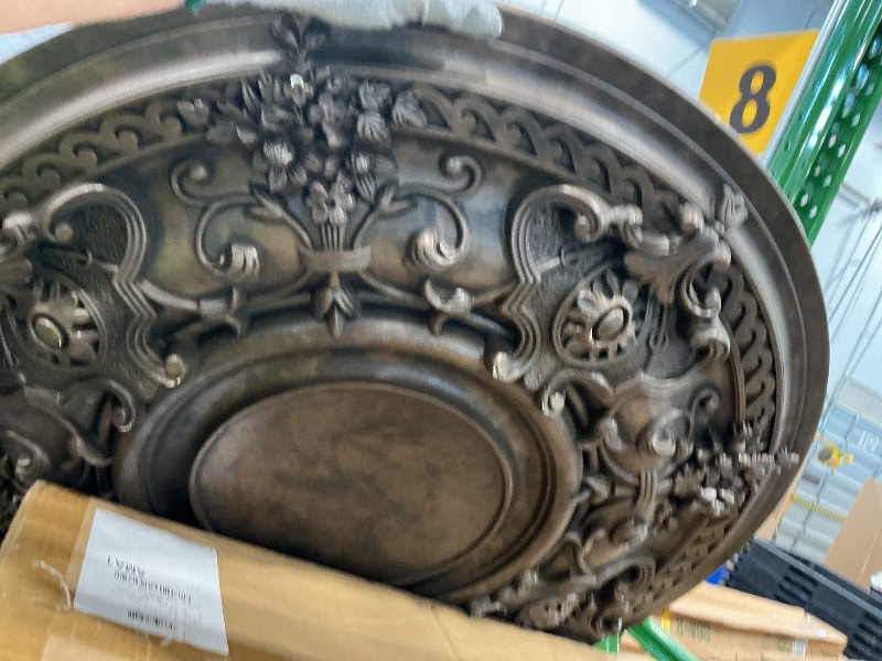 Photo 1 of ***MINOR DAMAGE*** Ekena Millwork CM32JARZS 32-3/4" x 2-1/2" Jackson Ceiling Medallion, Rubbed Bronze