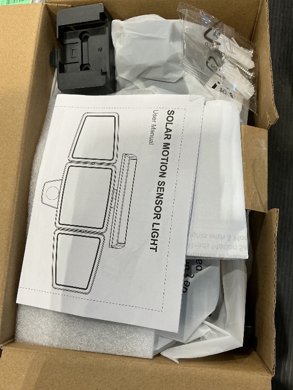 Photo 1 of *Activated by moon* Tuffenough Solar Outdoor Lights 2500LM 210 LED Security Lights with Remote Control,3 Heads Motion Sensor Lights, IP65 Waterproof,270° Wide Angle Flood Wall Lights with 3 Modes(2 Packs)