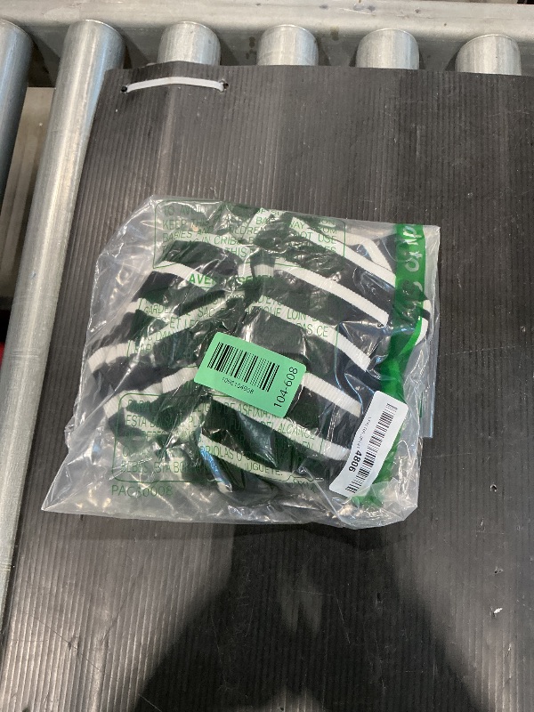 Photo 1 of *MINOR DAMAGE - USED*
Zengjo Short Sleeve Turtleneck Women Striped T Shirt,Ribbed Mock Neck Top(Black and White,M)