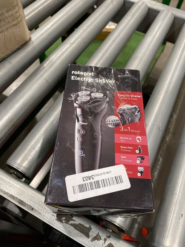 Photo 1 of *USED*
rategist Cordless Electric Razor for Men: 3-in-1 Shaver for Beard/Nose/Sideburns - Turbo Speed & Precision Blades - IPX7 Waterproof Travel Kit ?Satin Black