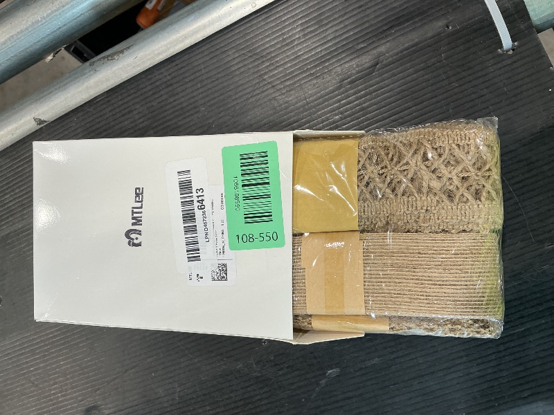 Photo 1 of 4 Rolls Burlap Ribbon Natural Jute Burlap Lace 1.6-2 Inch x 16.4 Yard Wrapping Ribbon for Crafts, Big Bows, Christmas Tree Ornaments, Wreaths, Outdoor Decoration, Gift Wrapping, Party DIY Home Decor