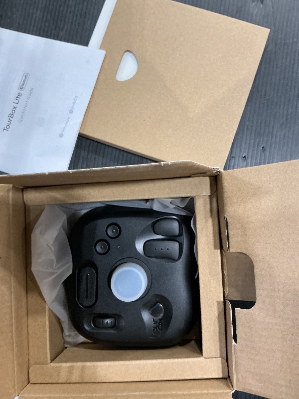 Photo 1 of TOUR BOX Lite Bluetooth - Compact Editing Keyboard, Artists Drawing Keypad, Works with Clip Studio Paint & More, Creative Console with Custom Software, Streamline All Workflow - Wireless (Unit Only)