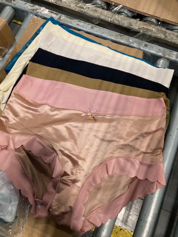 Photo 1 of ****SIMILAR PRODUCT***  Silk Panties Pack Satin UnderWear for Women, High Waist Cheeky No Show Silky Smooth Ice Bikini Panties Standard XXL