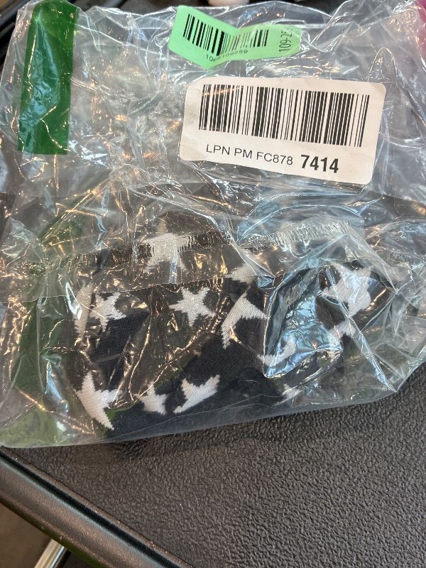 Photo 1 of **MINOR DAMAGE - USED**
JISEN Women Punk Winter Arm Warmer Knitted Stretchy Soft Fingerless Gloves Stars Pattern