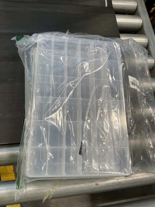 Photo 1 of 2 Pack Plastic Organizer Container Box, 36 Grids Clear Plastic Parts Organizer Box, for Beads, Art DIY, Crafts, Jewelry, Fishing Tackle with Label Stickers