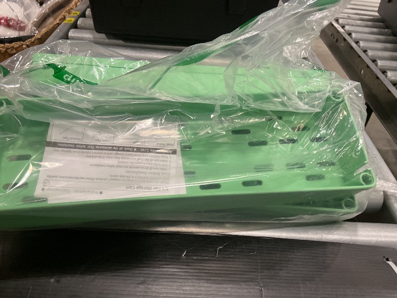 Photo 1 of **NO WHEELS**SPACEKEEPER Slim Rolling Storage Cart, 3 Tier Bathroom Organizer Utility Cart Laundry Room Organization Mobile Shelving Unit for Kitchen, Bathroom, Office, Bedroom, Narrow Places, Green