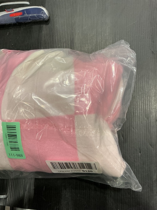 Photo 1 of Saodimallsu Womens Checkered Sweater Color Block Plaid Oversized Cardigan Long Sleeve V Neck Button Down Knit Coats Pink