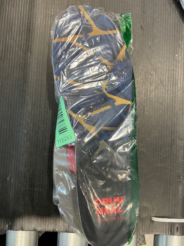 Photo 1 of (New) Work Orthotic Insoles - Anti Fatigue Medium Arch Support Shoe Insert Men Women - Plantar Fasciitis Flat Feet - Relieve Foot Pain - Work Boot Insoles Standing All Day (XL, Blue Lines)