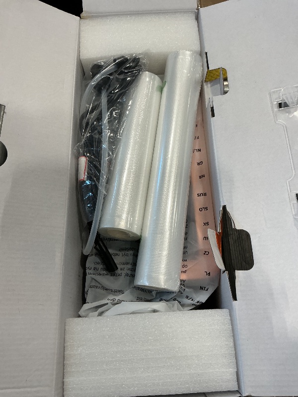 Photo 1 of Powerful Suction Vacuum Sealer Machine,Commercial Fully Automatic Food Vacuum Sealer with Double Heat Seal,Dry & Moist Modes,Built-in Cutter,Bags Storage,Easy-Lock Handle,Include 2 Bag Rolls (Black)