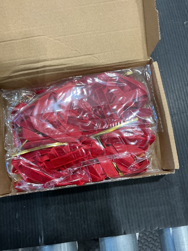 Photo 1 of 40-Pack Classic Red Velvet Bows Bulk Christmas Tree Decorations Gift Wrapping Ribbon for Holiday Party Home Decor