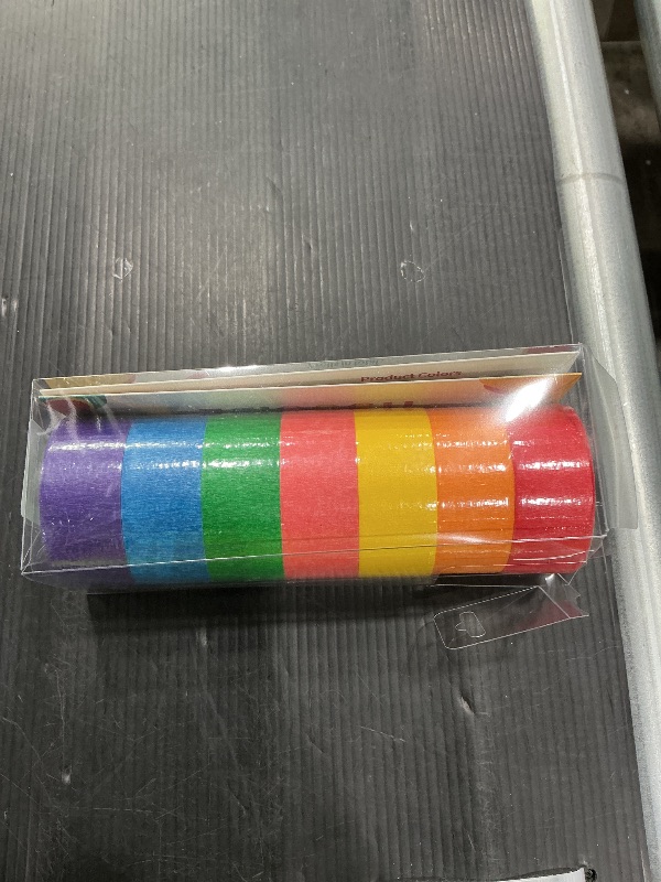 Photo 1 of 
Colored Masking Tape - 7 Roll Multi Pack - 210 Feet x 1 Inch of Colorful Craft Tape for Arts & Crafts, Labeling and Color- Coding