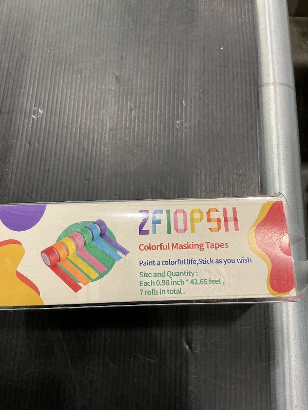 Photo 1 of 
Colored Masking Tape - 7 Roll Multi Pack - 210 Feet x 1 Inch of Colorful Craft Tape for Arts & Crafts, Labeling and Color- Coding