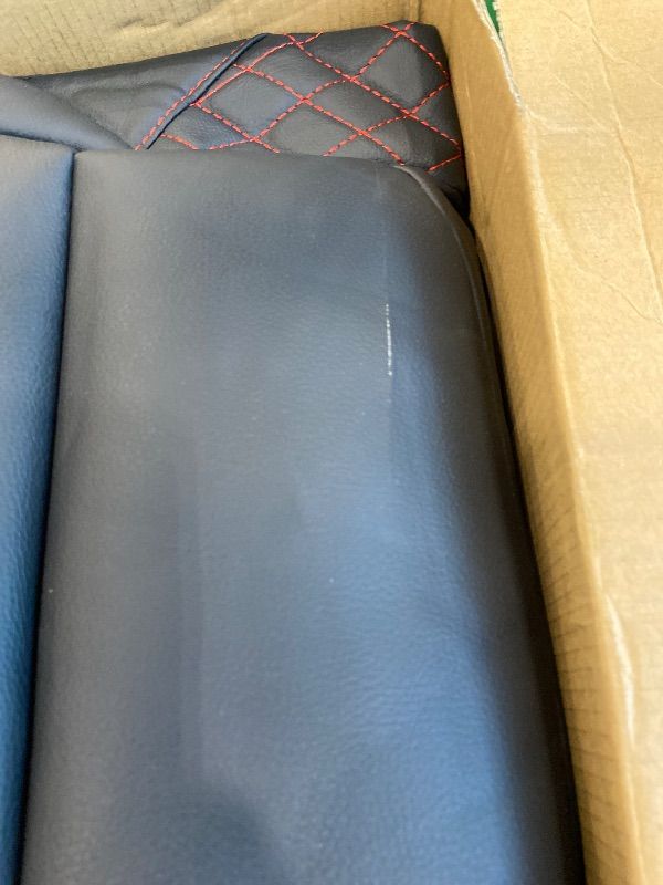 Photo 1 of ***MINOR DAMAGE*** WENNFOUR Tacoma Seat Covers 2016-2023 Full Set, Leather Truck Interior Sets with Lumbar Support Custom Fit for Toyota Tacoma 3rd Gen Double/Crew Cab SR SR5 TRD Sport TRD Off-Road TRD Pro(Black Red)