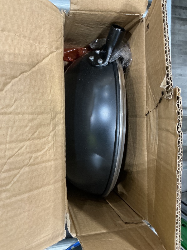 View 2 of **SEE CLERK NOTES** ziluetar Carbon Steel Wok 13-Inch Wok Pan with Glass Cover Silicone Spatula, Non-Stick Surface Woks & Stir-Fry Pans Pre-Seasoned Chinese Wok Pan for Induction, Electric, Gas Stoves Cooking