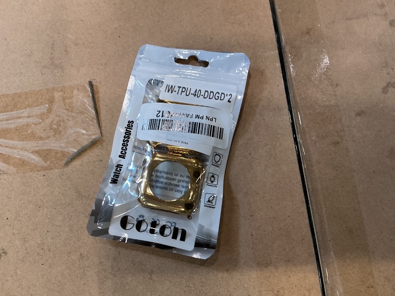 Photo 1 of [2 Pack] Goton Bumper Case for Apple Watch 40mm, [No Screen Protector] Slim Soft TPU Shockproof Case Cover Bumper Protector Accessories for iWatch SE 3/SE 2/SE, iWatch Series 6/5/4, 40mm Gold+Gold