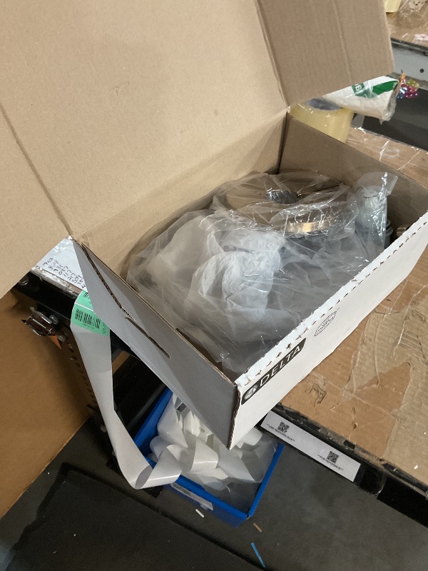 Photo 1 of ***(USED/ UNKNOWN IF MISSING PARTS)***Delta Modern 14 Series Round Rain Shower Faucet Set, Brushed Gold Shower Head and Handle Set, Valve Trim Kit, Champagne Bronze T14269-CZ-PP (Valve Not Included)