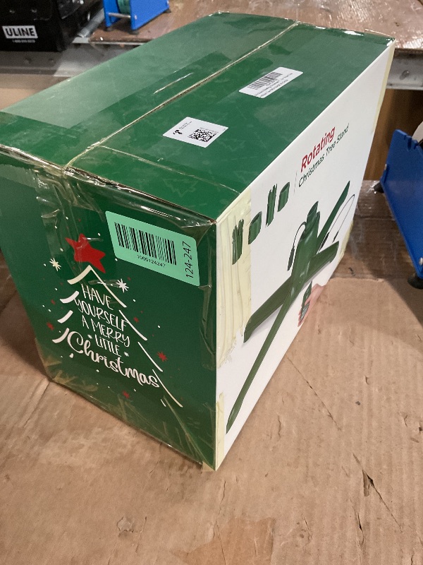 Photo 1 of (2025 Upgrade) Rotating Christmas Tree Stand with Remote Control, Stable 360 Revolving Tree Base Stand, Up to 7.5ft 90lb. Adjustable Christmas Tree Holder for Xmas Tree, Artificial Tree (Green)