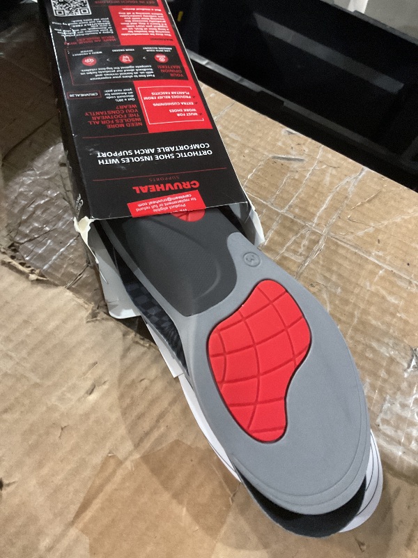 Photo 1 of (New) Work Orthotic Insoles - Anti Fatigue Medium Arch Support Shoe Insert Men Women - Plantar Fasciitis Flat Feet - Relieve Foot Pain - Work Boot Insoles Standing All Day (M, Gray)