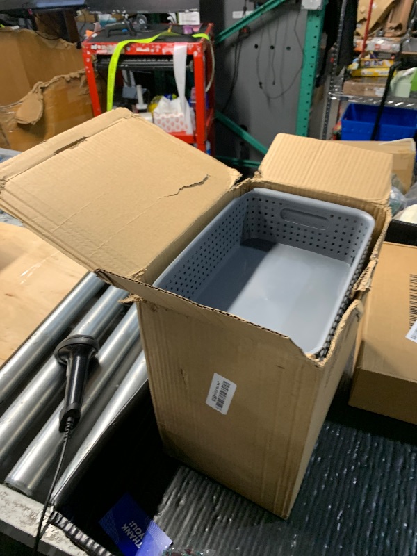 Photo 1 of [ 12 Pack ] Plastic Storage Baskets - Small Pantry Organization and Storage Bins - Household Organizers for Laundry Room, Bathrooms, Bedrooms, Kitchens, Cabinets, Countertops, Under Sink or On Shelve