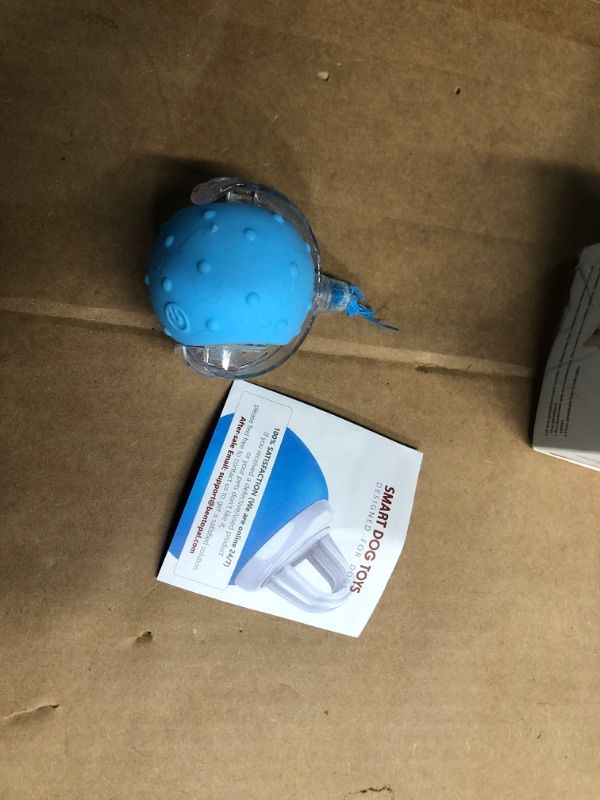 Photo 1 of ***DAMAGED - SEE NOTES/PICTURES***
Tiny Fetch Dog Toy - Interactive Dog Toys, 360°Smart Automatic Rolling Electric Dogs Ball Toy with Birdsong, Automatic Obstacle Avoidance, Rechargeable, Boredom Relief for Dogs & Cats (Blue*1 PC)