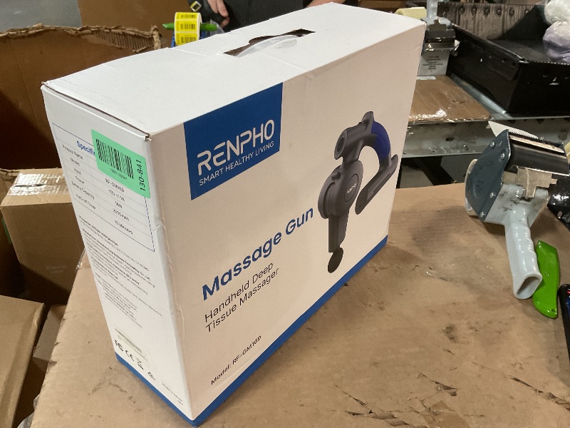Photo 1 of RENPHO R4 Massage Gun with Adjustable Arm, Back Massager for Athletes, Portable Deep Tissue Percussion Muscle Tool with Carry Case, Gifts for Men and Women, FSA Eligible