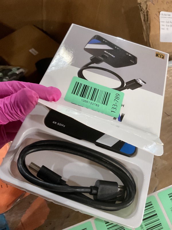 Photo 1 of [Upgrade] HDMI Switch 3 in 1 Out, 4K@60Hz HDMI 2.0 Switch Splitter with 2.6FT Long HDMI Cable, 3-Port HDMI Switcher Selector, Supports 4K 30Hz 3D 1080P HDCP2.2 for PS5 Xbox DVD Player Fire Stick PC