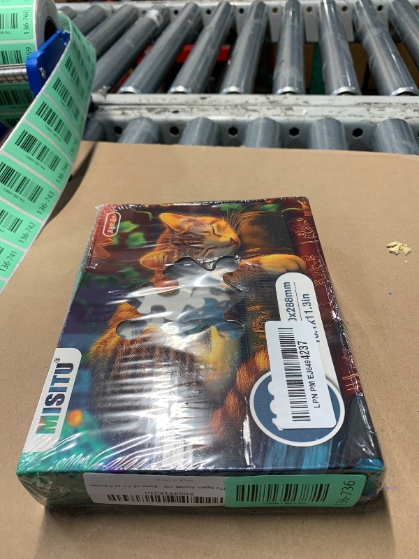 Photo 1 of ***FACTORY SEALED***MISITU Jigsaw Puzzles 100 Pieces for Adults Large Pieces Challenging Puzzles Christmas Birthday Gift Game Toys cat and Books 16.1 x 11.3 Inches