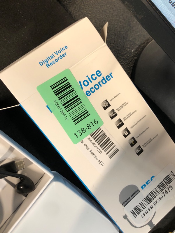 Photo 1 of ?64GB? 4800 Hours Voice Activated Recorder - Tallkcoder Dictaphone Recording Device MP3 Records with Playback, Digital Voice Recorder with AI Noise Reduction for Lectures Meetings Interviews Work