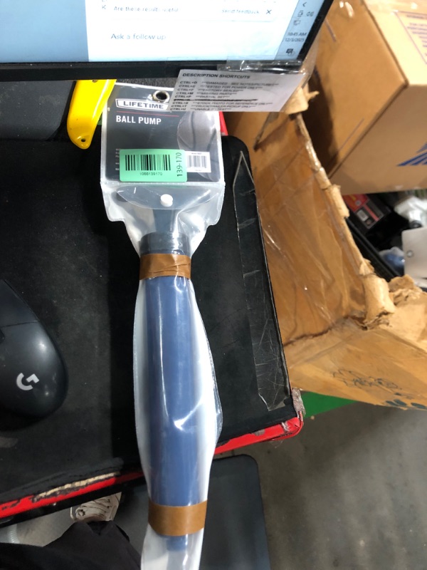 Photo 1 of **MISSING NEEDLE**
LIFETIME Full-Size Basketball Pump, Blue