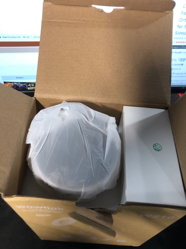 Photo 1 of [Built-in Apps & 2025 Upgraded] Mini Projector with WiFi 6 and Bluetooth 5.4 Support 4K 1080P Auto Keystone 180° Rotatable Projector Portable Compatibile with HDMI/TV Stick/Memory Stick/Laptop, White