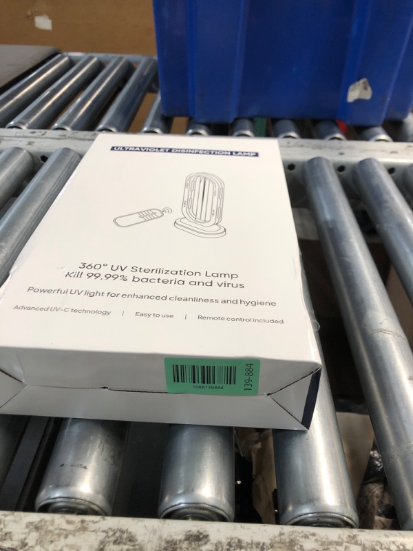 Photo 1 of Feefir UV Light Sanitizer,4-Speed Timing and Remote Control UVC Home Disinfection Device,Portable Ultraviolet Light Sanitizer for Bed Bugs and Dust Mites,UV Lamp for Whole Room,Black