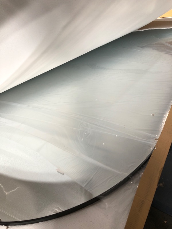 Photo 1 of LadyNow Full Length Mirror, 91"x46" Oversized Floor Mirror Freestanding, Full Body Mirror Floor Standing Mirrors with Stand, Hanging Mounted Mirrors for Bedroom Living Room, Black, Arched Style