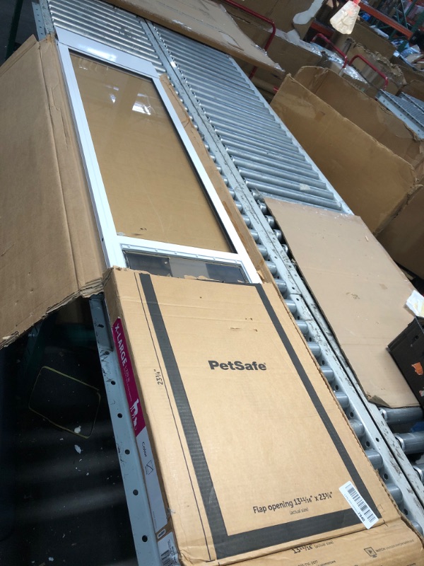 Photo 1 of ***(USED/ UNKNOWN IF MISSING PARTS)***PetSafe 1-Piece Sliding Glass Door for Dogs and Cats - Fits 81 in to 96 in Patio Panel Sliding Glass Doors - Adjustable Frame - No Cutting DIY Installation - Pet Door Great for Apartments and Rentals