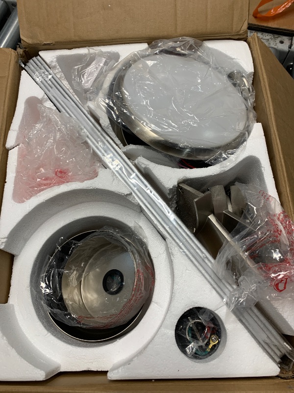 Photo 1 of ***(MISSING PARTS/ SEE NOTES FOR DETAILS)***Modern Ceiling Fans with Lights - 42 inch Brushed Nickle Ceiling Fan with Light and Remote, Reversible DC Motor, 6-Speed Quiet 3CCT LED Dimmable for Bedroom, Indoor and Outdoor, Patios, ETL Listed