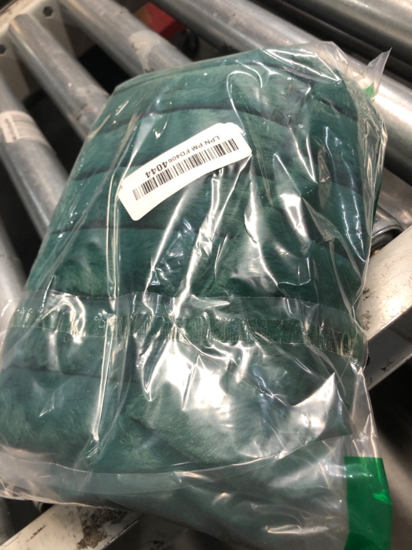 Photo 1 of (used) GriNeed Pack of 2 Christmas Green Pillow Covers 18x18 Inch Decorative Faux Fur Emerald Throw Pillow Cover, Soft Lumbar Plush Pillowcases