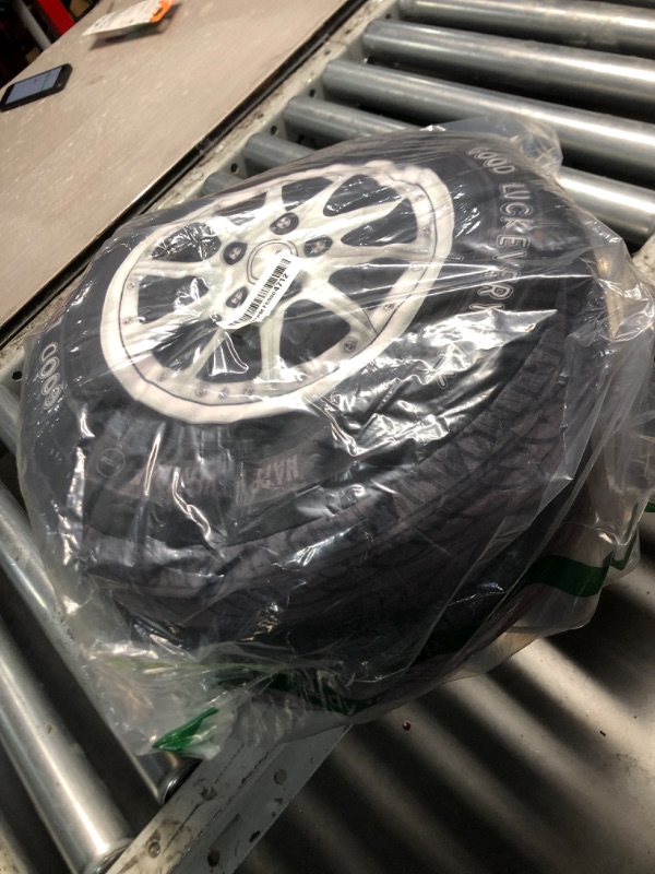 Photo 1 of ***PARTIAL SET-- PRICE ADJUSTED*** Meooeck 2 Pcs 15.7 Inch 3D Simulation Wheel Plush Pillow Car Tire Big Soft Chunky Tire Pillow Wheel Sofa Seat Toy for Boys Funny Bedroom Decor Race Car Party Gift (Classical)