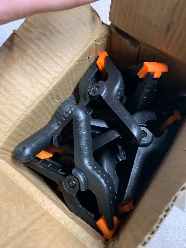 Photo 1 of 10 Pcs Spring Clamps, PureGuard 4.5 Inch Large Plastic Spring Clips Clamps Heavy Duty Woodworking Clamps for Crafts Balloon Arch Photography Backdrop Stand Pool Cover Clips