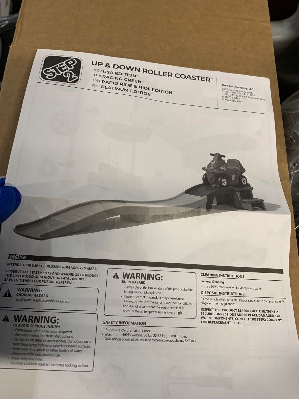 Photo 3 of Step2 Up & Down Roller Coaster Rapid Ride & Hide with Farther & Faster Track Expansion Pack | Extra 4 Feet of Coaster Track
