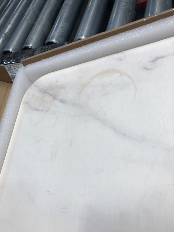 Photo 1 of ***DAMAGED - SEE NOTES/PICTURES*** Diatomaceous Earth Stone Drying Mat for Kitchen Counter - White Marble Dish Drying Pad (21.7" X 15.8") - Water Absorbent, Heat Resistant, Non-Slip Mat for Dishes, Cups & Bottles