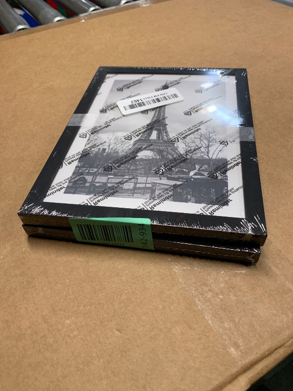 Photo 1 of ***FACTORY SEALED*** JCJMY 6x8 Picture Frame Set of 2 Black for Wall Hanging or Tabletop- Wall Mounting Horizontally or Vertically, 6 x 8 Wall Gallery Poster Photo Frames for 6 by 8 Photo,2 Pack, Black