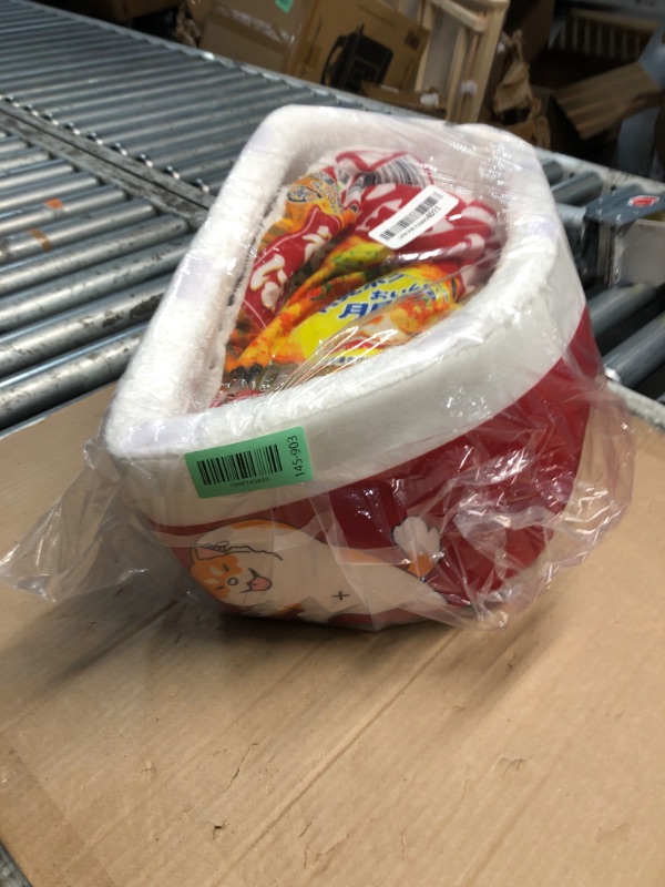 View 2 of ?? Ramen Noodle Dog & Cat Bed,Keep Warm and Super Soft Creative Pet Nest for Indoor Cats,Removable Washable Cushion for Small Medium Large Dogs and Cats