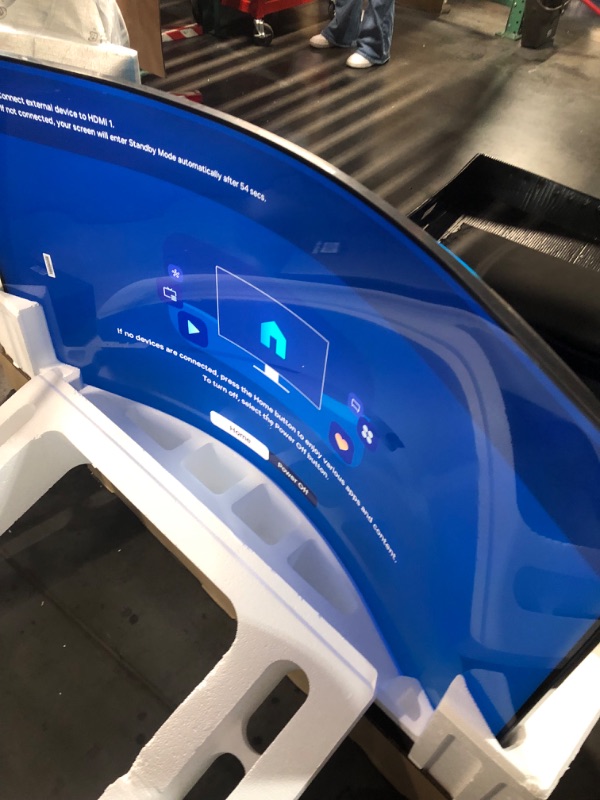 Photo 1 of Samsung 55" Odyssey Ark 2nd Gen 4K UHD 1000R Curved Gaming Monitor, 165Hz, 1ms, 4 Input Multi View, Quantum Mini-LED, AMD FreeSync Premium Pro, HDR 10+, Height Adjustable Screen, LS55CG970NNXGO