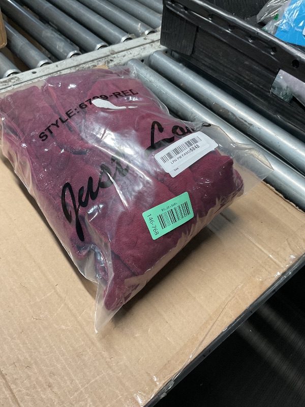 Photo 1 of ***(HEAVILY USED/ MINOR DAMAGE)***Just Love Plush Zipper Lounger Robe 6729-WINE-1X