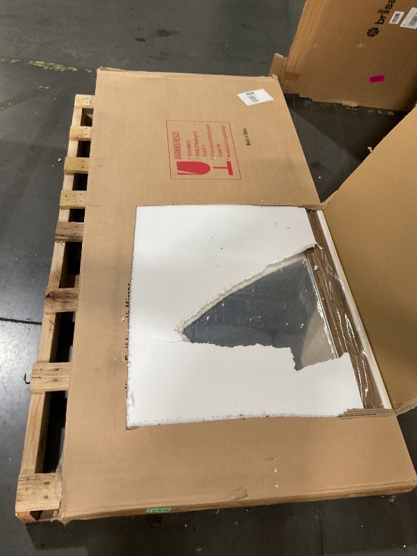 Photo 1 of ***Truck/ Trailer Pickup Only***J Coomily Full Length Mirror, 76"×34" Wooden Mirror Full Length with Stand Wood Floor Mirror, Oversized Stand Up Mirrors Large Wall Mirrors, Wall Mounted Mirrors, Arched Vintage Style, Browm