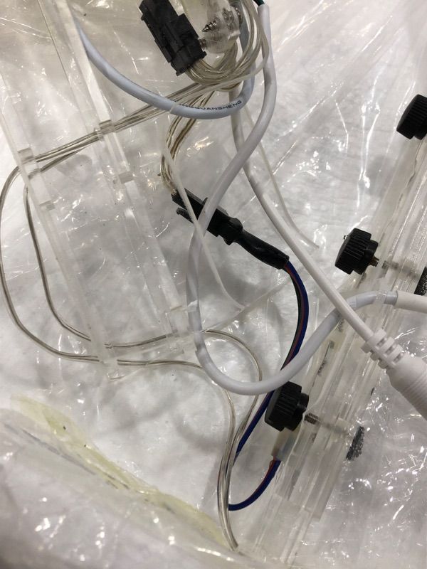 Photo 1 of ***PARTIAL SET - PRICE ADJUSTED***BOX 1 OF 2***
Alpine Corporation MLT134SL Indoor Floor Bubble Wall Water Fountain with Color-Changing LED Lights and Remote, 72", Silver