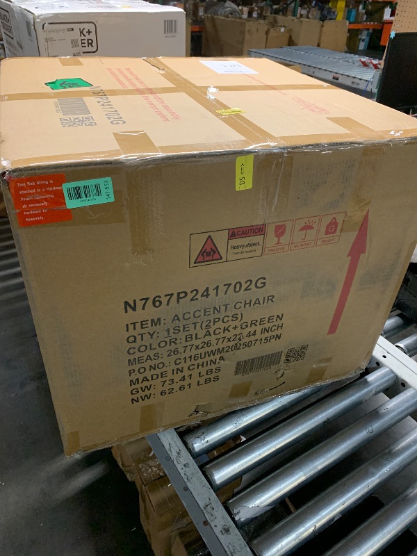 Photo 1 of ***FACTORY SEALED***
Christopher Knight Home Mores Low Profile Accent Chair Set of 2, Modern Living Room Armless Lounge Chair, Fabric Comfy Reading Chair for Bedroom, Wooden Frame and Thick Padded Seat, Black+Green