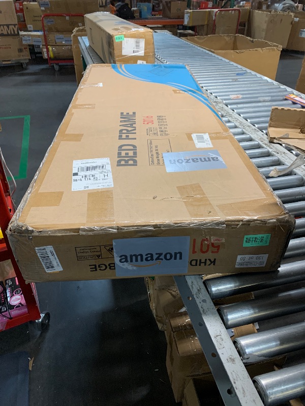 Photo 1 of ***FACTORY SEALED***
VECELO Queen Bed Frame with Upholstered Wingback Headboard, Heavy-Duty Platform Bedframe with Charging Station, Wooden Slats, No Box Spring Needed, Beige