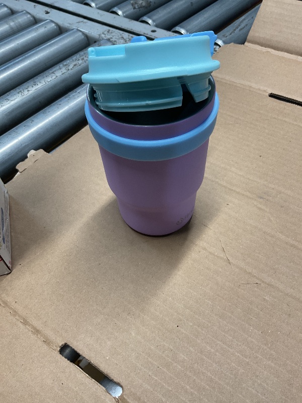 Photo 1 of ***CHIP IN PLASTIC AS SEEN IN PHOTO***Fimibuke 16oz Kids Insulated Tumbler with Handle & Straws - 2 Pack BPA FREE 18/8 Stainless Steel Toddler Cups with Sip/Swig 2-in-1 Lids, Leak Proof Kid Drinking Cup Travel Mugs for Children Boys Girls